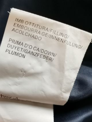 Giacca imbottita in vera piuma, 650gr