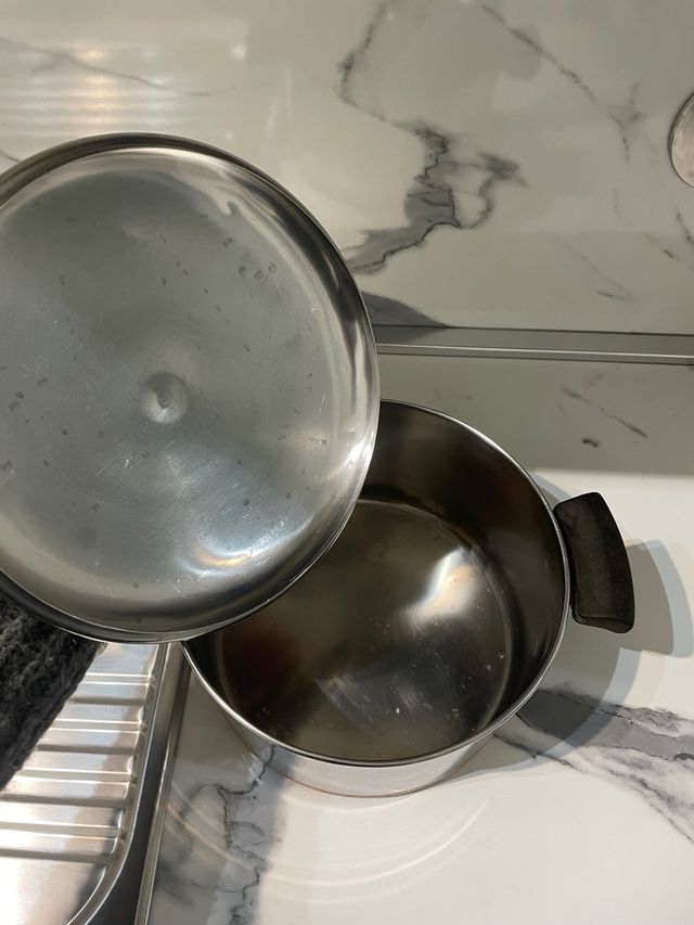 Padella base rame con coperchio D 26 cm