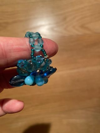 Anillo bisutero azul