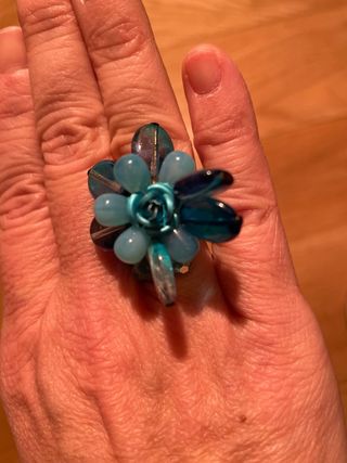 Anillo bisutero azul