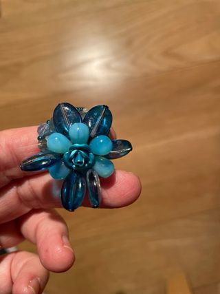 Anillo bisutero azul