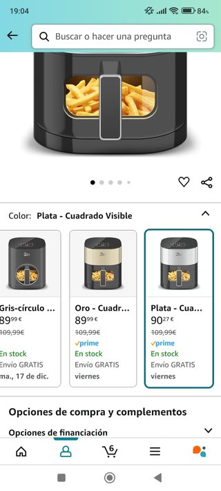 Freidora aire 5,5l UTEN
