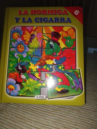 Libro puzzles la hormiga y la cigarra