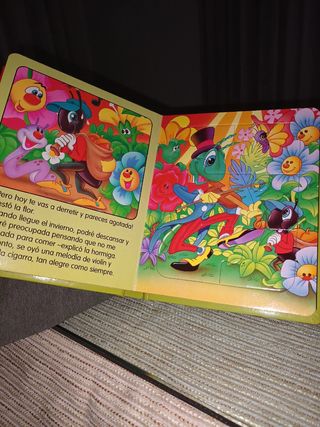 Libro puzzles la hormiga y la cigarra