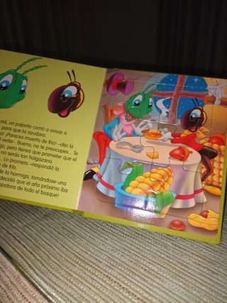 Libro puzzles la hormiga y la cigarra