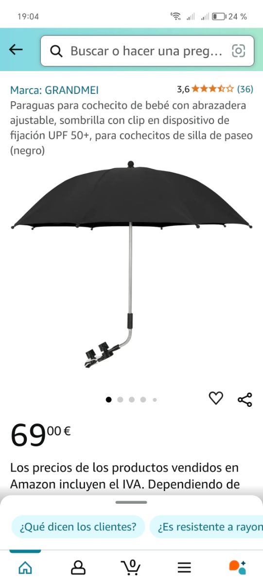 Sombrilla para cochecito de bebé