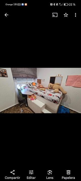 Cama alta con escritorio