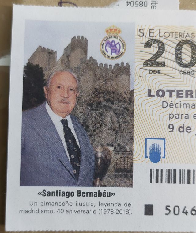 Decimo loteria colec Santiago Bernabeu