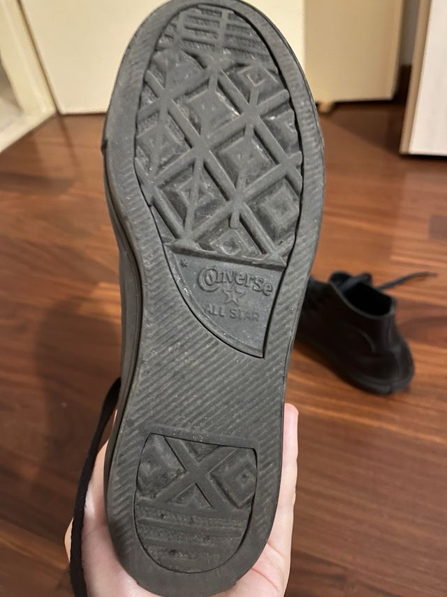 Scarpe converse nere pelle