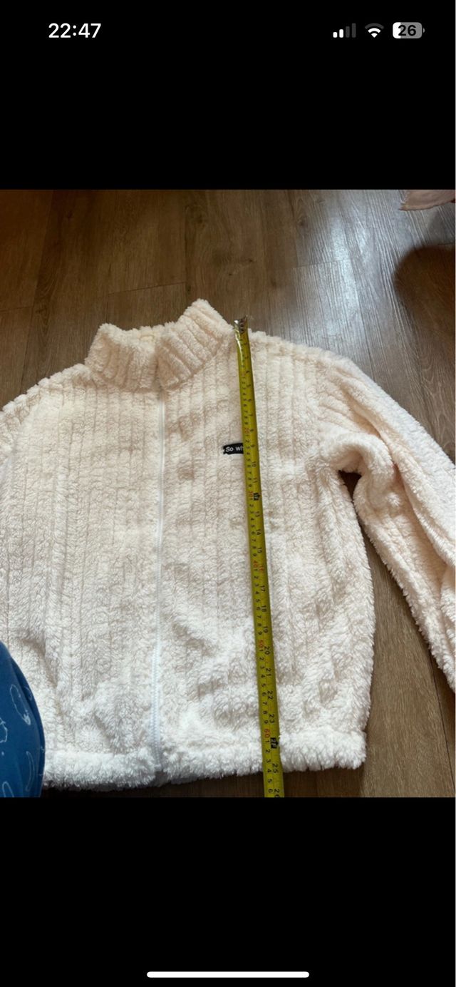 Chaqueta de peluche con cremallera