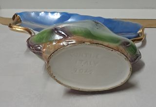 Vaso decorato in ceramica italiana vintage Conti E