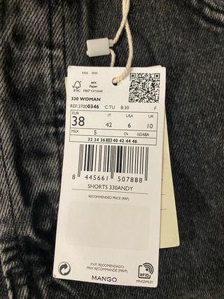 Shorts MANGO. Mujer T.38