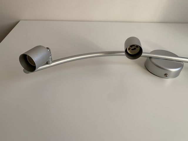 Lámpara techo cuatro focos aluminio GU10