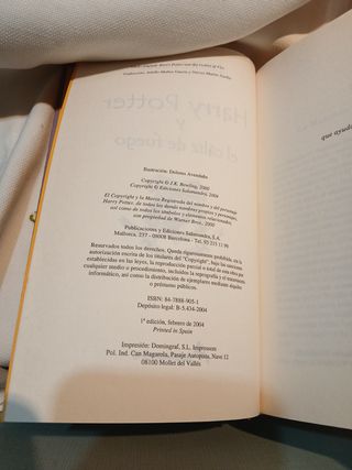 Harry Potter y el Cáliz de fuego primera edición