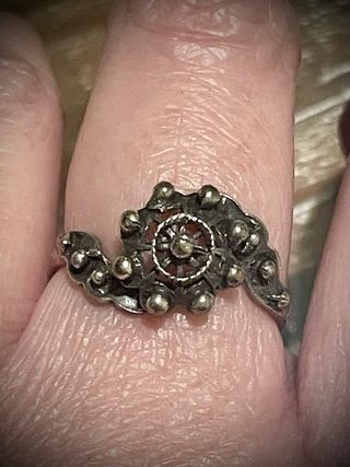 Anillo Botón Charro Plata de Ley