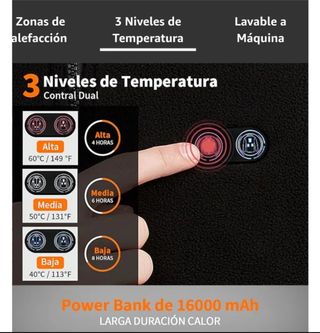Chaqueta calefactable batería 16000mah.