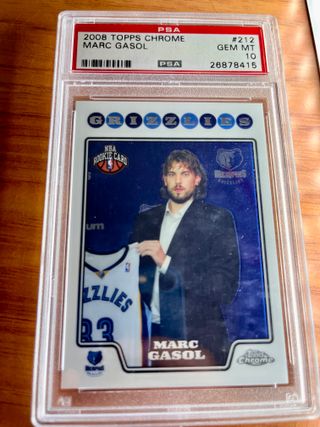 🏀 Cromo Rookie MARC GASOL #212 👉 PSA 10