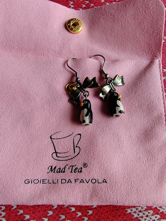 Orecchini pinguini mad tea