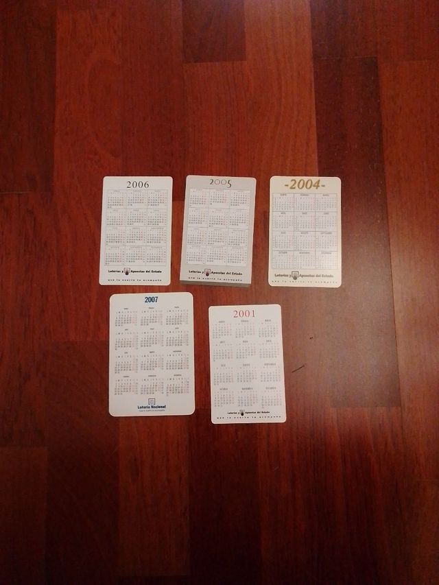 Calendarios Lotería Nacional