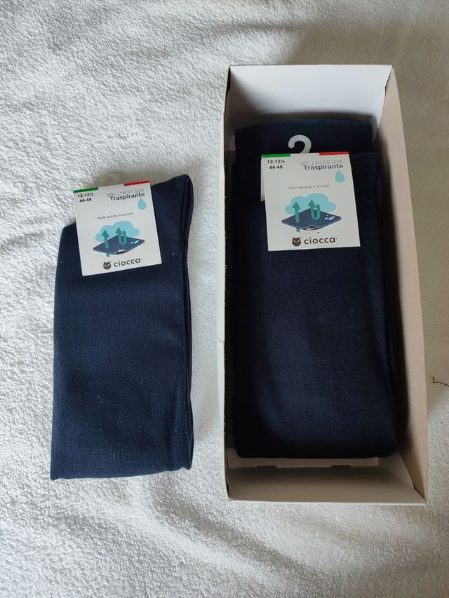 6 paia calzini lunghi caldo cotone traspiranti 