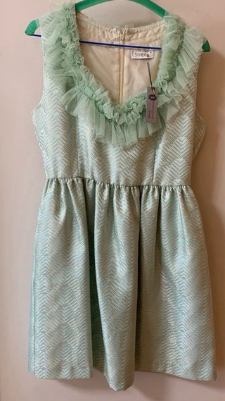 Vestido cóctel verde