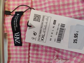 Pantalón rosa cuadros vichy