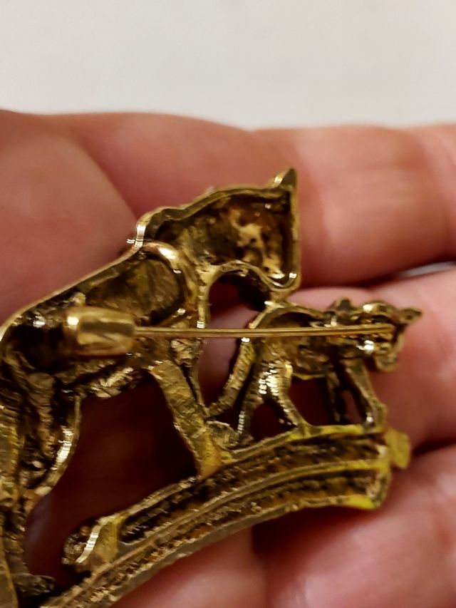 Broche y colgante tigres felinos en la naturaleza