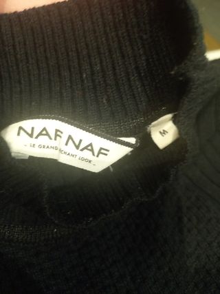 Jersey negro cuello perkin Naf Naf
