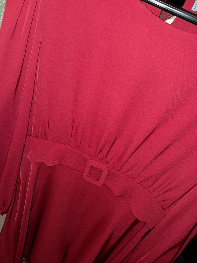 Vestito rosso in cady