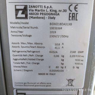 MOTOR MOCHILA (ZANOTTI) CONGELACIÓN (-20°) 
