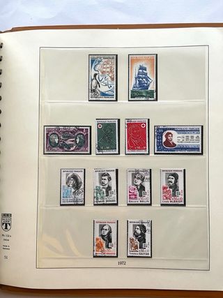 Álbum Sellos Francia 1960/1972 Usados 53 Páginas