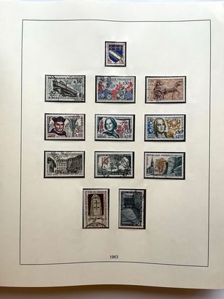 Álbum Sellos Francia 1960/1972 Usados 53 Páginas