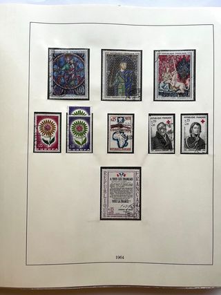 Álbum Sellos Francia 1960/1972 Usados 53 Páginas