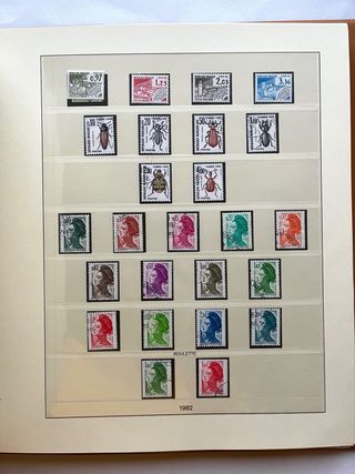 Álbum Sellos Francia 1980/1985 Usados