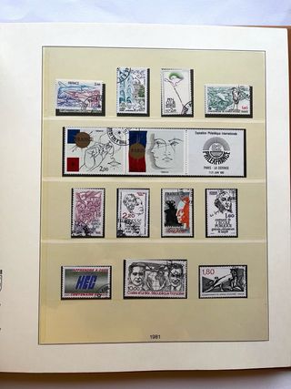 Álbum Sellos Francia 1980/1985 Usados