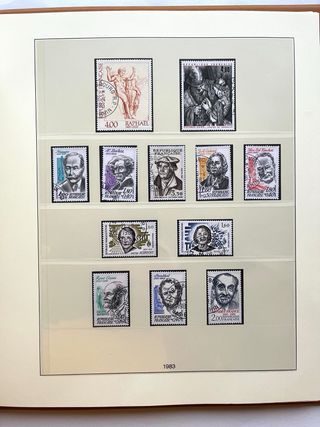 Álbum Sellos Francia 1980/1985 Usados