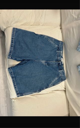 pantaloncino cargo blu uomo