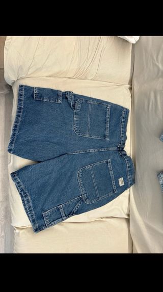 pantaloncino cargo blu uomo