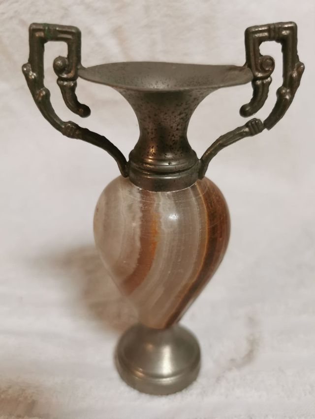 Piccola anfora in onice, vintage 12x6