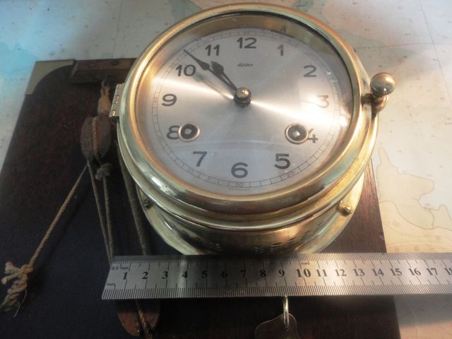 RELOJ DE BARCO ALEMAN MECANICO SONERIA AÑOS 70