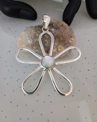 Colgante plata de ley y piedra luna