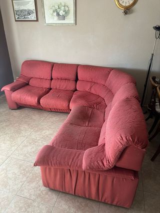 Sofa rinconera granate