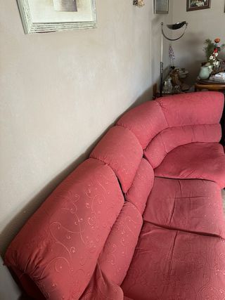 Sofa rinconera granate