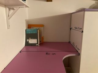 VENDO scrivania colore bianco + scrivania + mobile