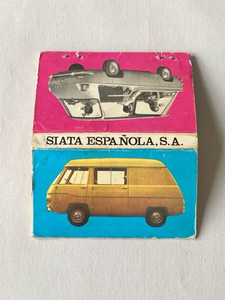 SIATA ESPAÑOLA CAJA DE CERILLAS ANTIGUA coches