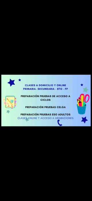 Clases particulares - Apoyo primaria y secundaria