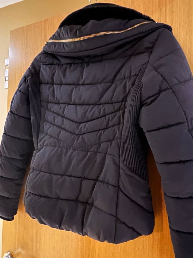 Plumas cortito Zara azul marino oscuro