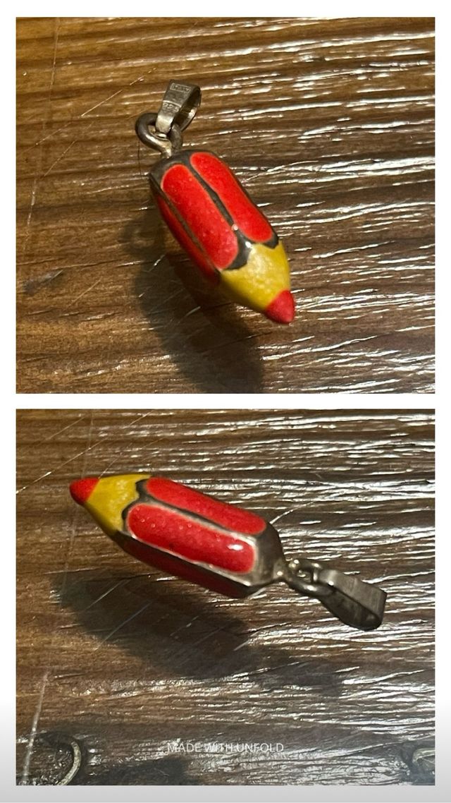 Colgante Lápiz de Plata y Esmalte