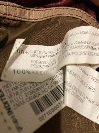 Cazadora 100% cuero puesta solo una vez!!!