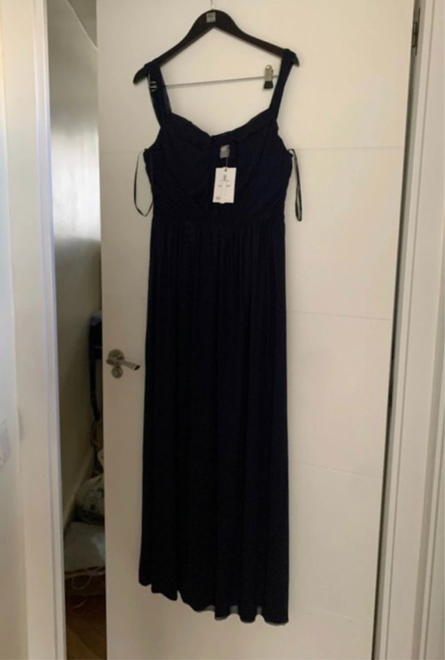 Vestido azul asos largo